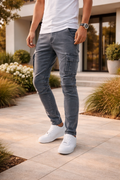 Men's Slim Fit Stretch Cargo Jeans