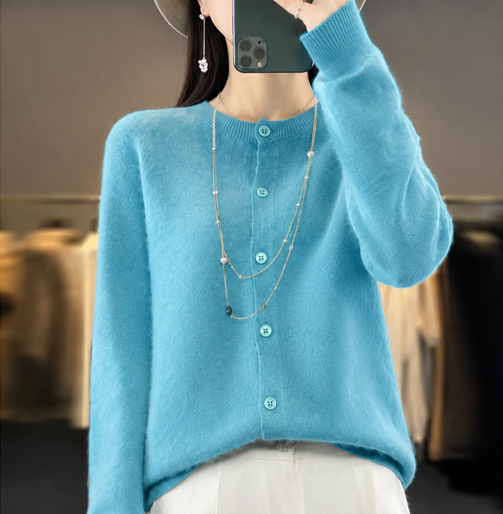 Women's Button-Front Relaxed Fit Cardigan