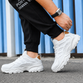 Men's Chunky Platform Mesh Sneakers - White