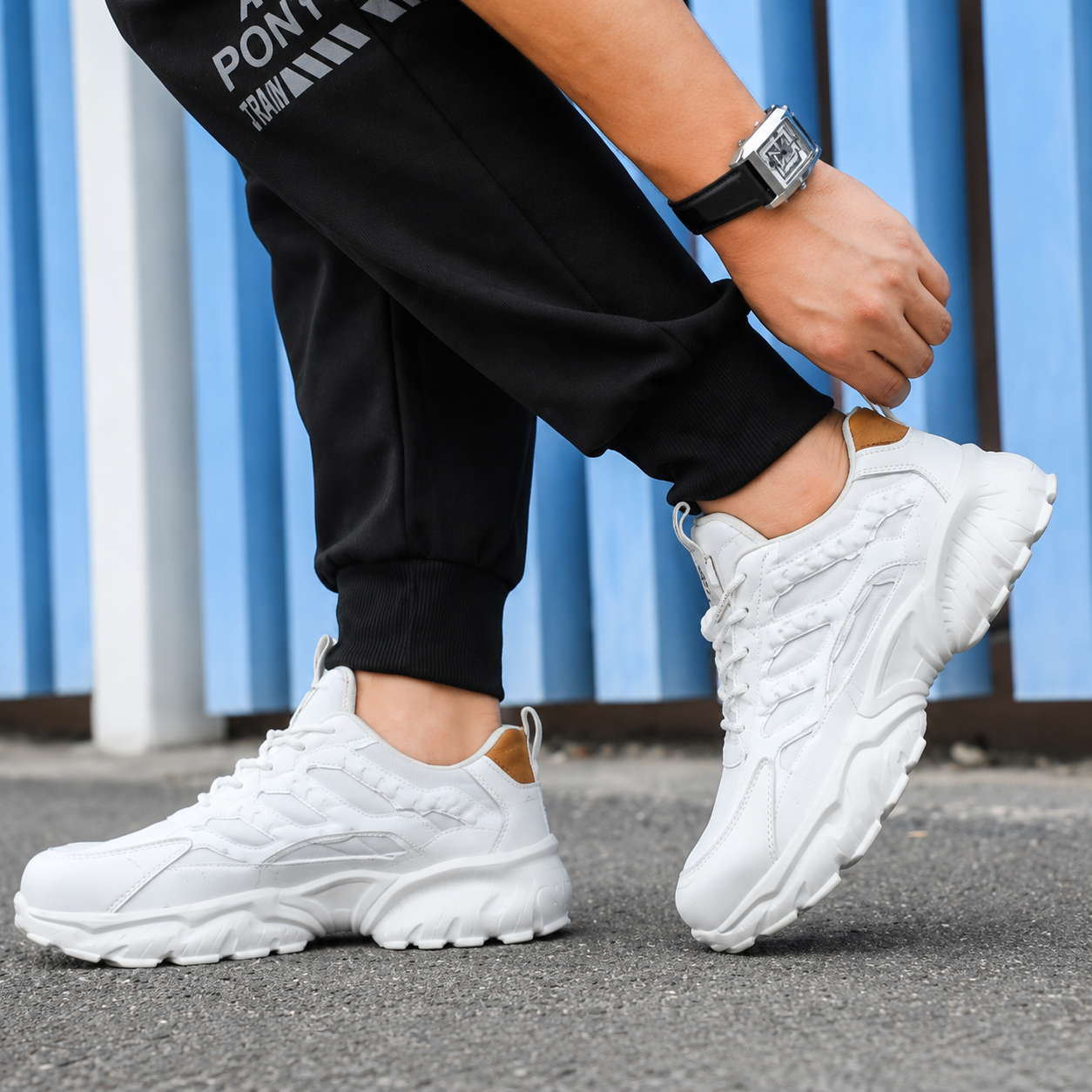 Men's Chunky Platform Mesh Sneakers