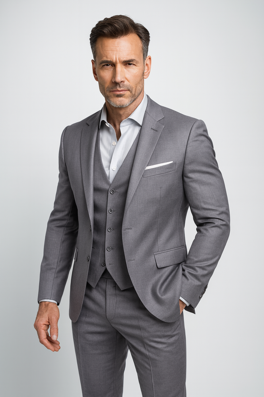 Men's Slim Fit Three-Piece Suit Set