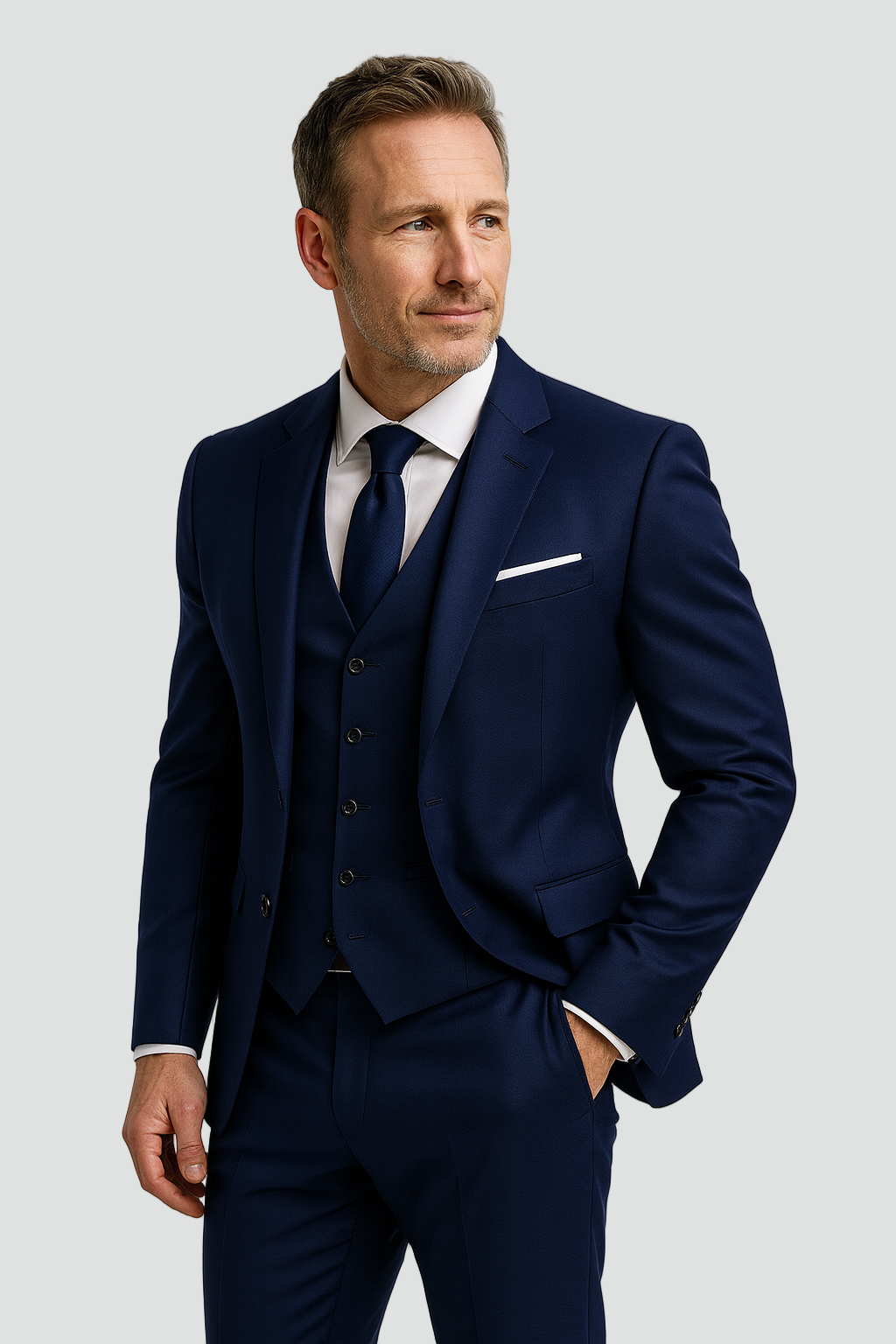 Men's Slim Fit Three-Piece Suit Set