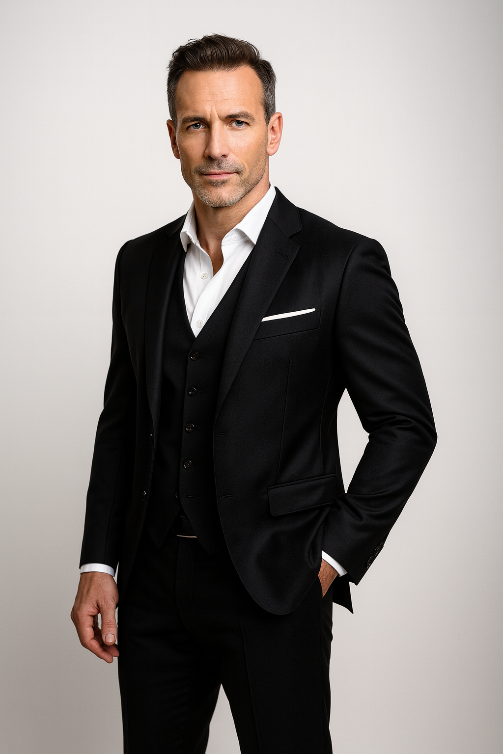 Men's Slim Fit Three-Piece Suit Set