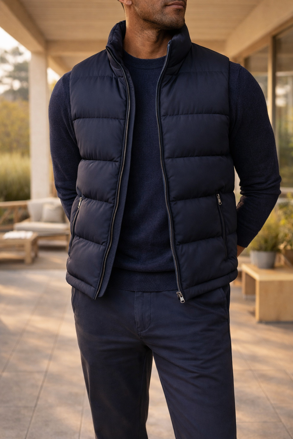 Men's Lightweight Quilted Zip Vest