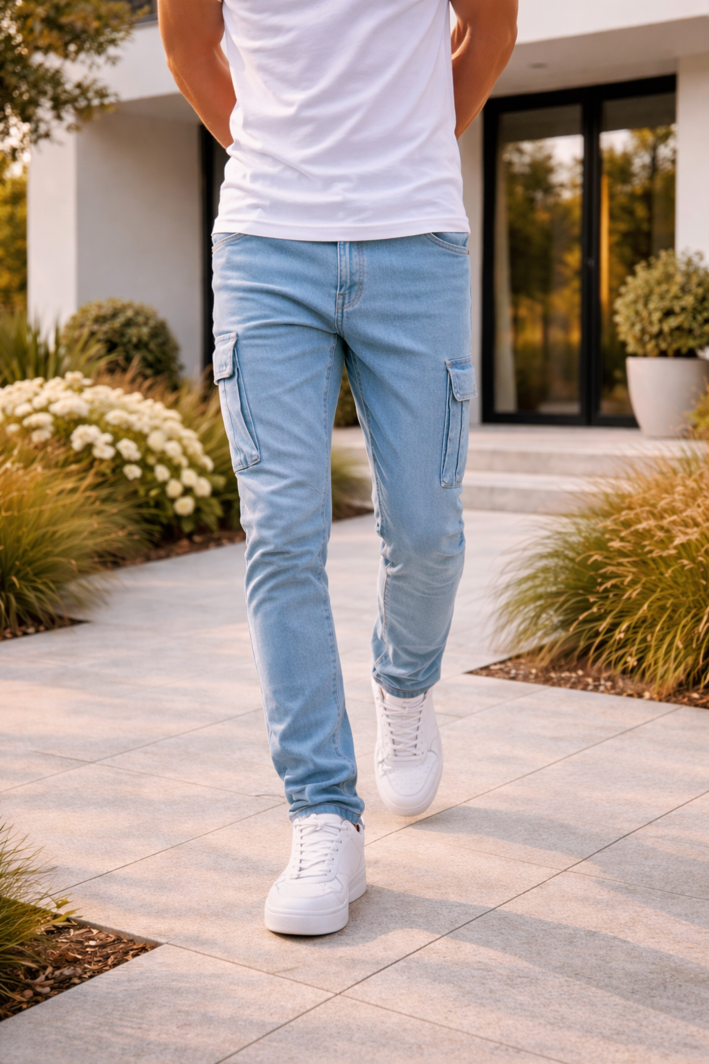 Men's Slim Fit Stretch Cargo Jeans