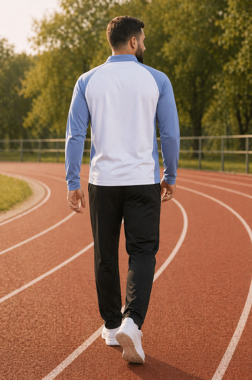 Men's Half-Zip Sports Set with Tapered Joggers