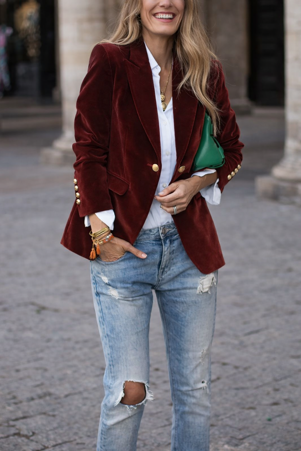 Women's Soft Velvet Blazer with Smooth Drape