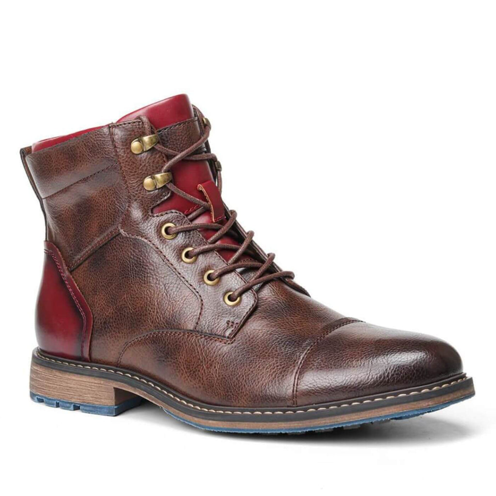 Men's Cap Toe Side-Zip Ankle Boots