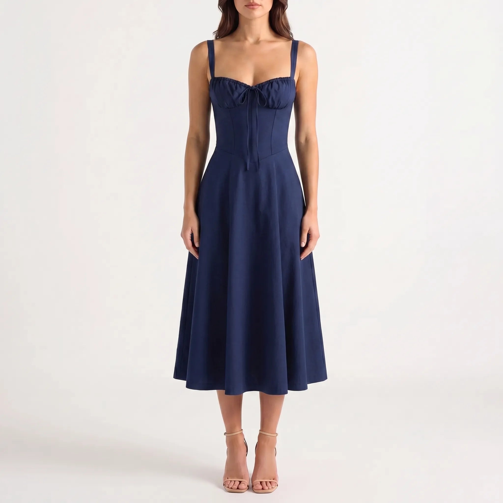 Women’s Floral Corset Midi Dress
