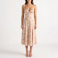 Women’s Floral Corset Midi Dress