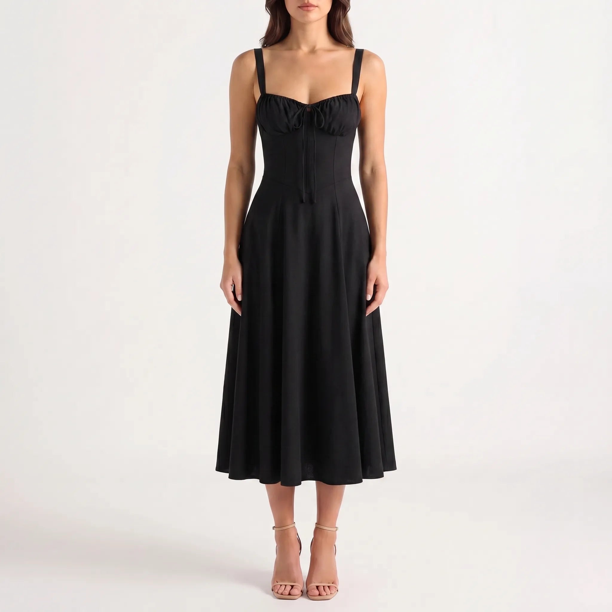 Women’s Floral Corset Midi Dress