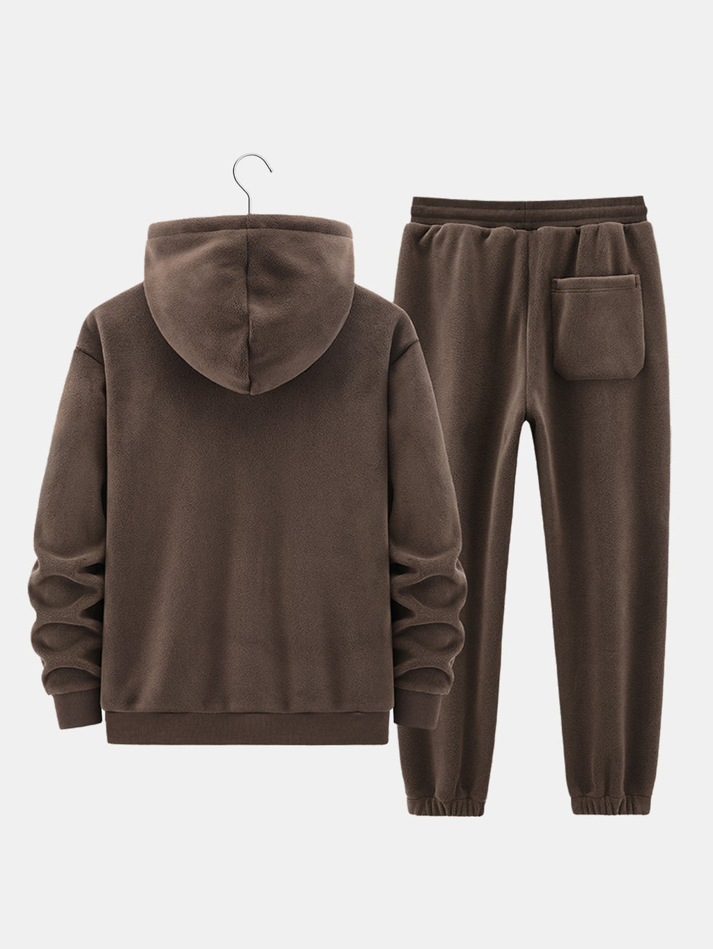 Men's Teddy-Lined Full-Zip Hoodie and Jogger Set