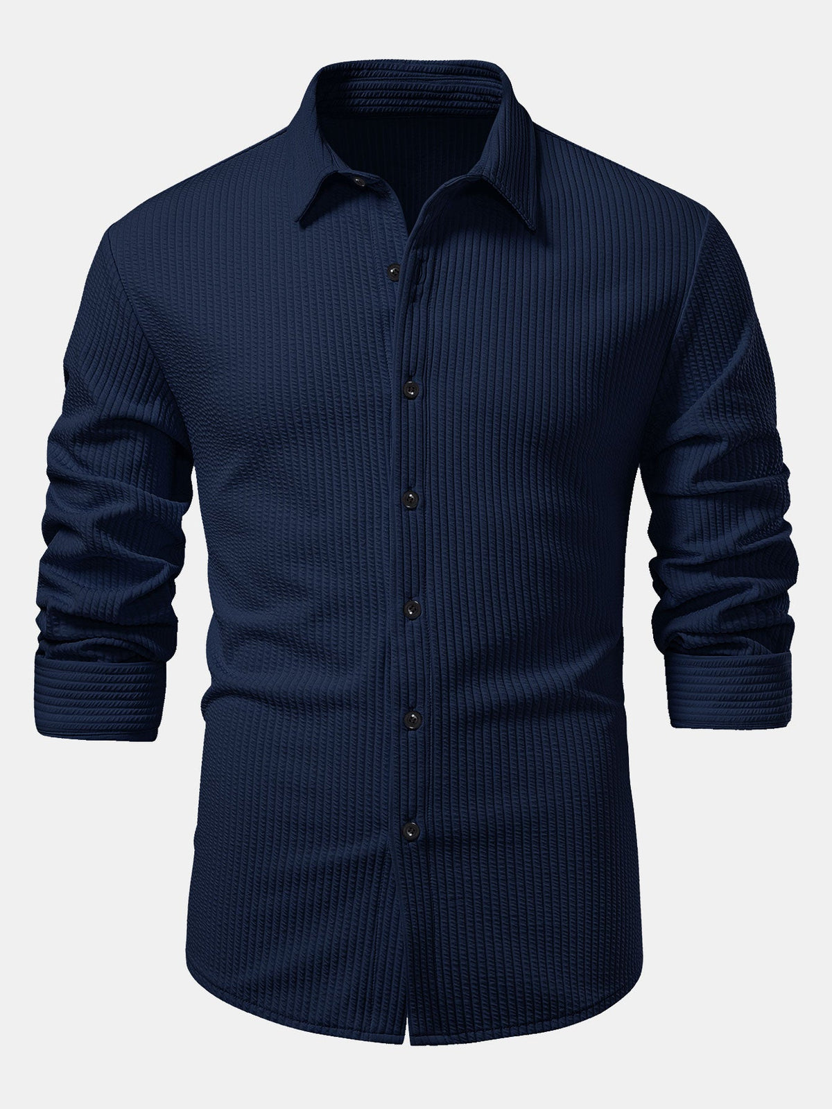 Men's Ribbed Muscle-Fit Shirt and Trousers Set