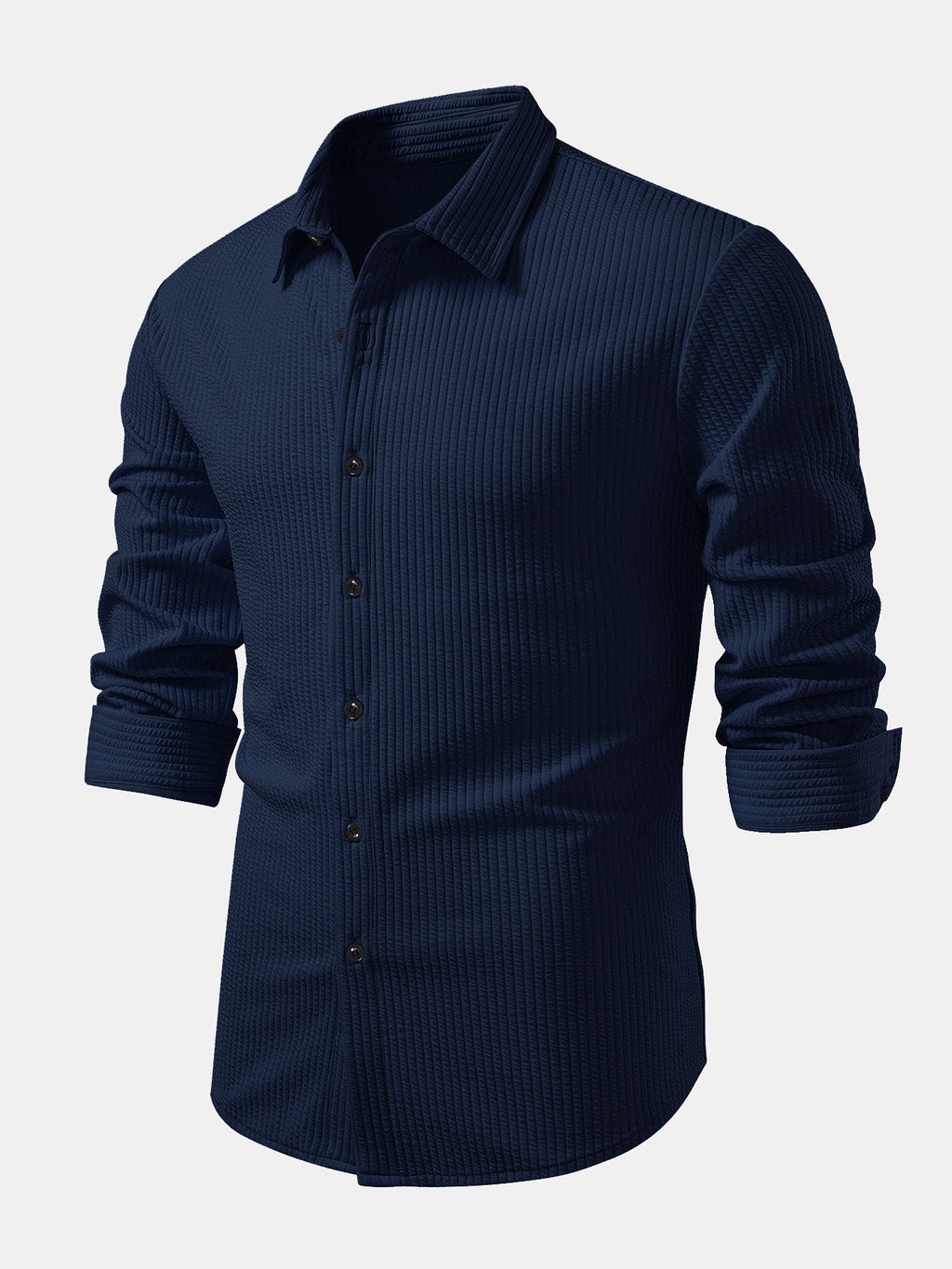 Men's Ribbed Muscle-Fit Shirt and Trousers Set