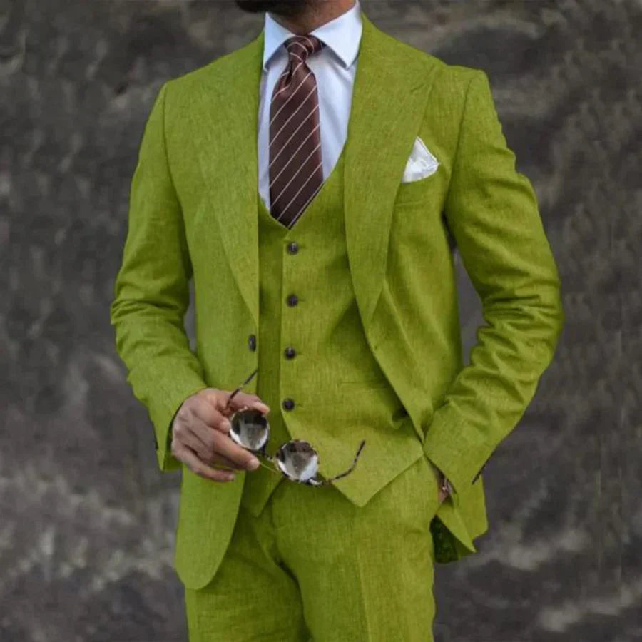 Men’s Tailored Blazer Waistcoat Trouser Suit