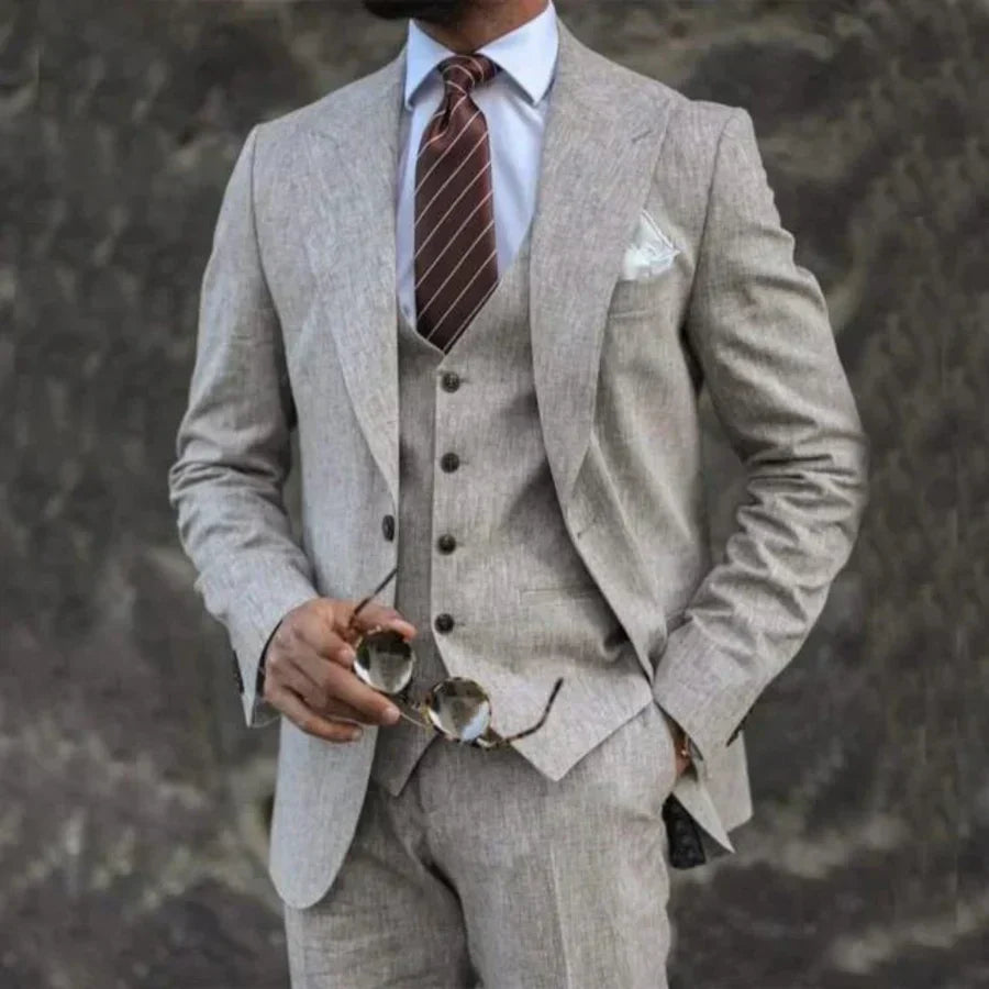 Men’s Tailored Blazer Waistcoat Trouser Suit