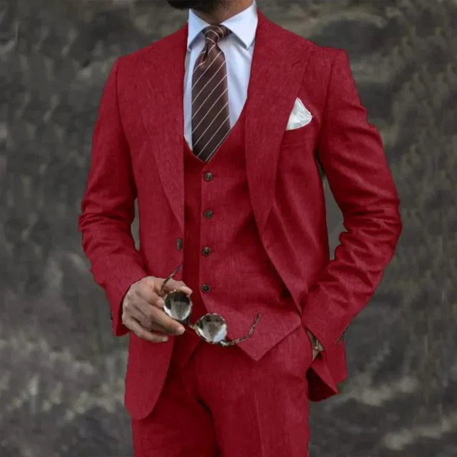 Men’s Tailored Blazer Waistcoat Trouser Suit