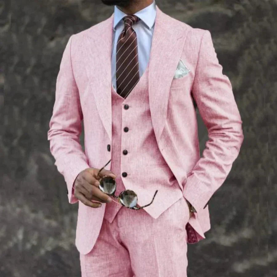 Men’s Tailored Blazer Waistcoat Trouser Suit