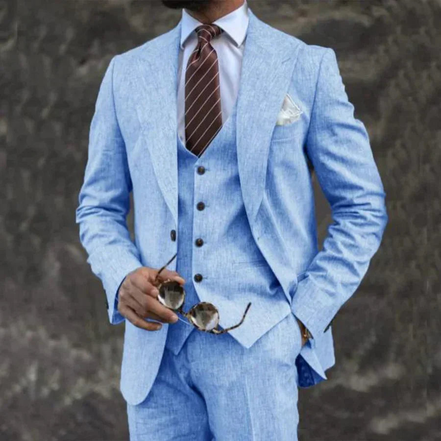 Men’s Tailored Blazer Waistcoat Trouser Suit