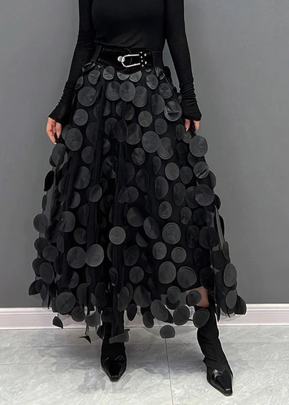Women's Printed Maxi Skirt Flowing High-Waist Style for Spring and Summer