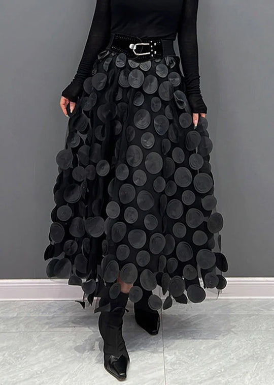 Women's Printed Maxi Skirt Flowing High-Waist Style for Spring and Summer