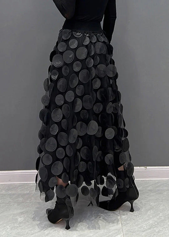 Women's Printed Maxi Skirt Flowing High-Waist Style for Spring and Summer