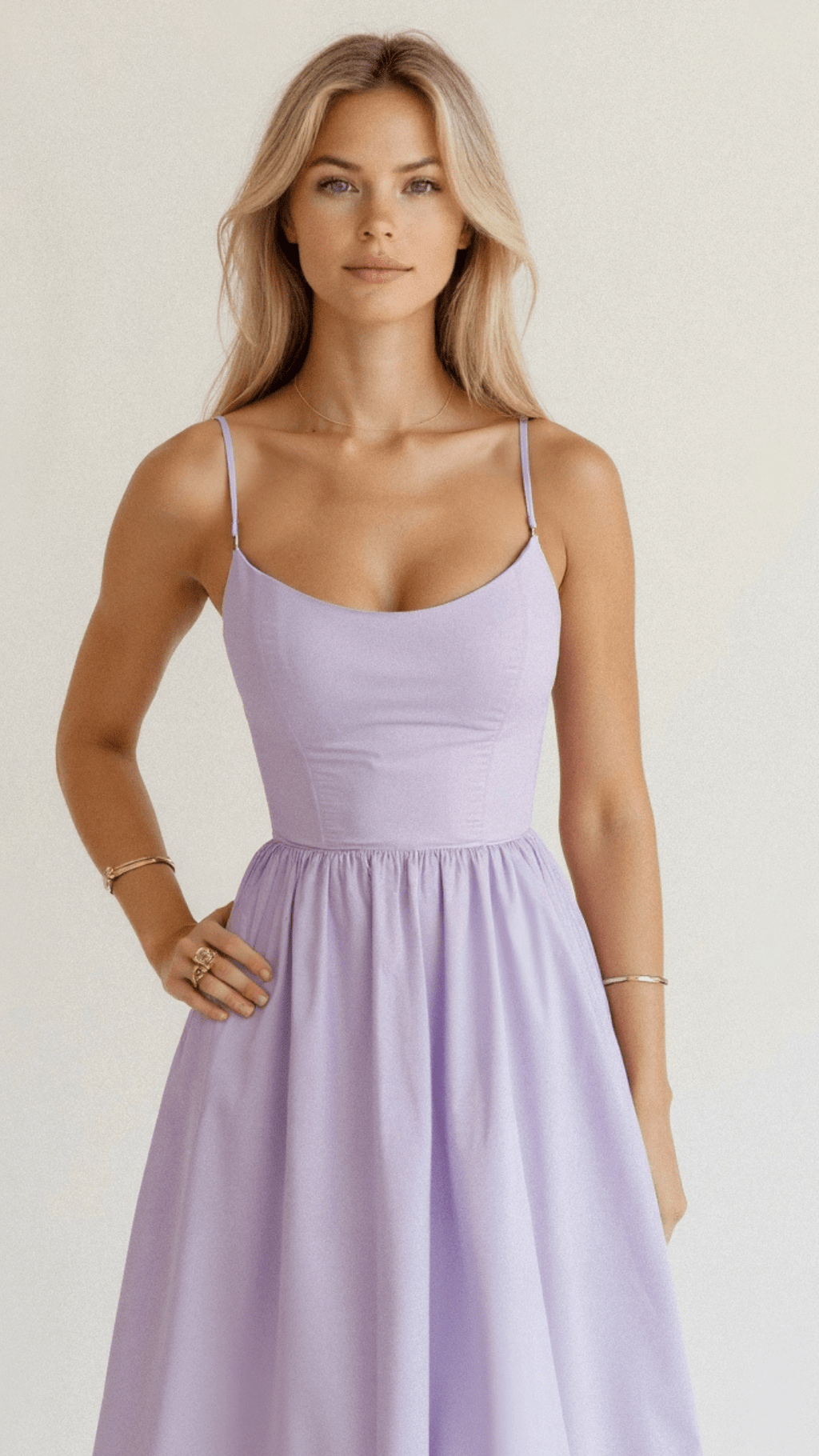 Women's A-Line Pocketed Midi Dress