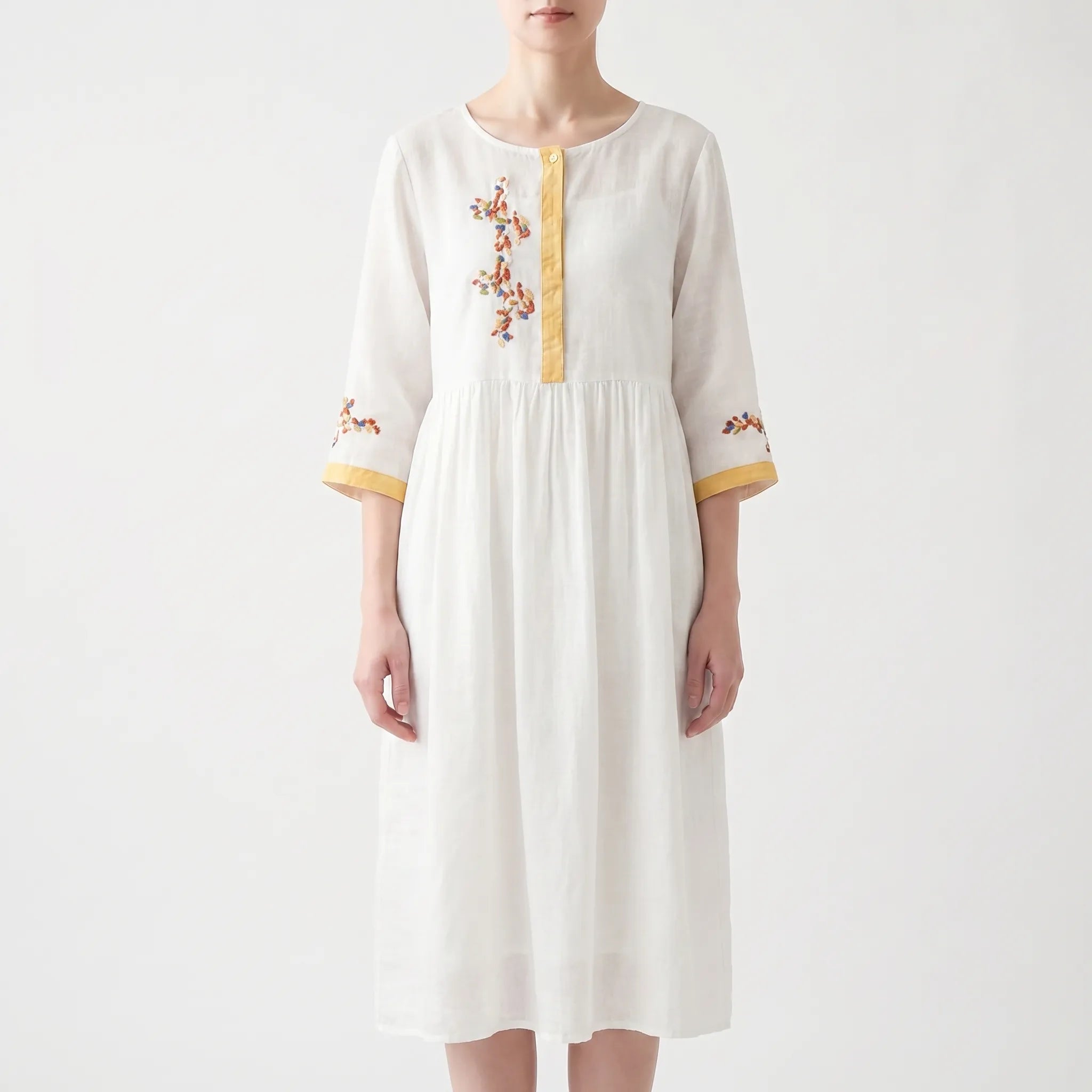 Women’s Embroidered Boho Midi Dress