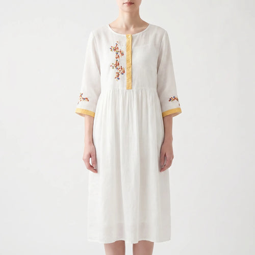 Women’s Embroidered Boho Midi Dress