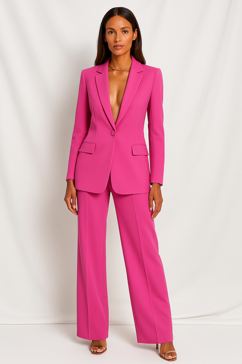 Women's Open Front Blazer Suit Set