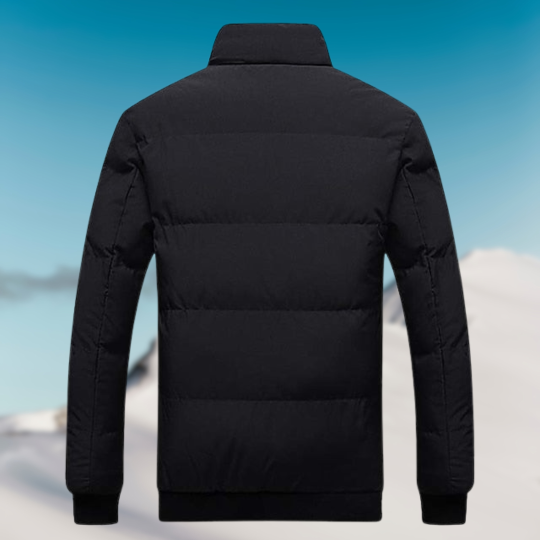 Men's Lightweight Down-Filled Stand-Collar Puffer Jacket