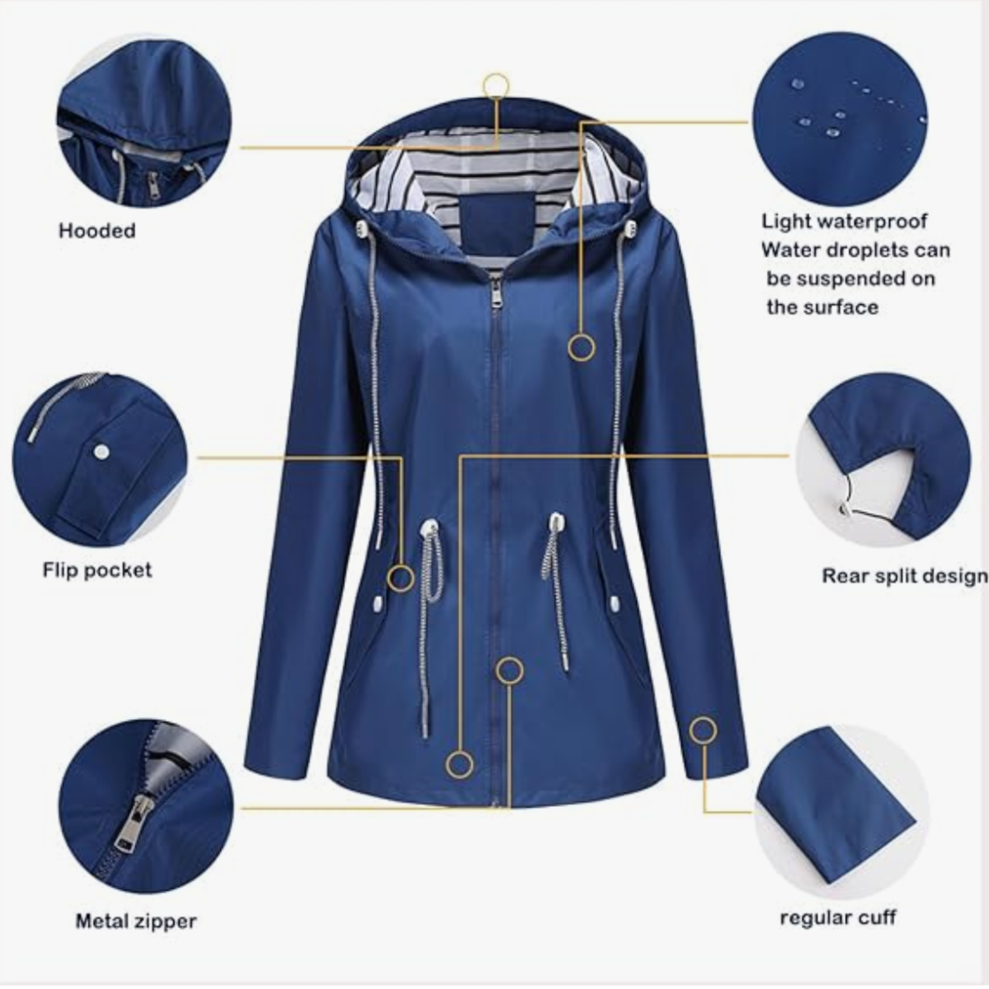 Women’s Hooded Zip-Up Parka Coat