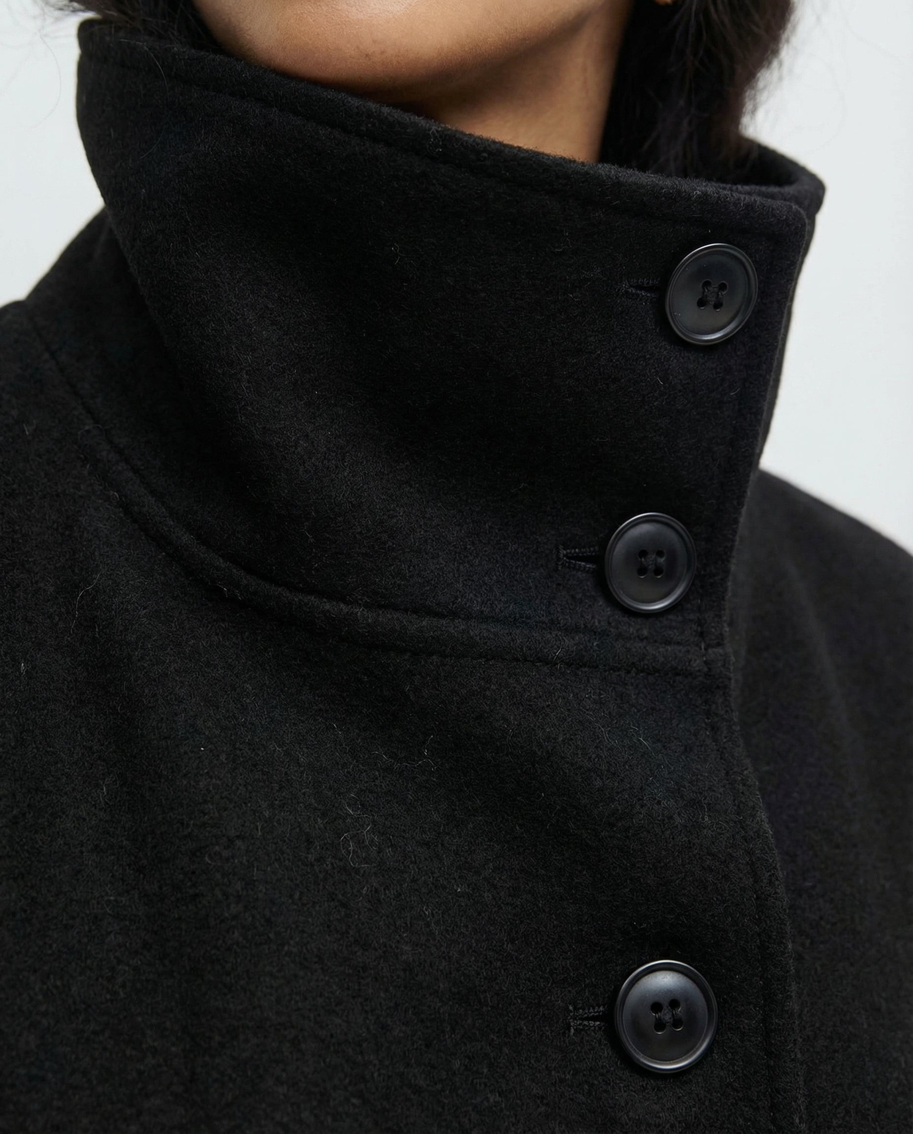 Women's Belted Wool-Blend Cape Jacket