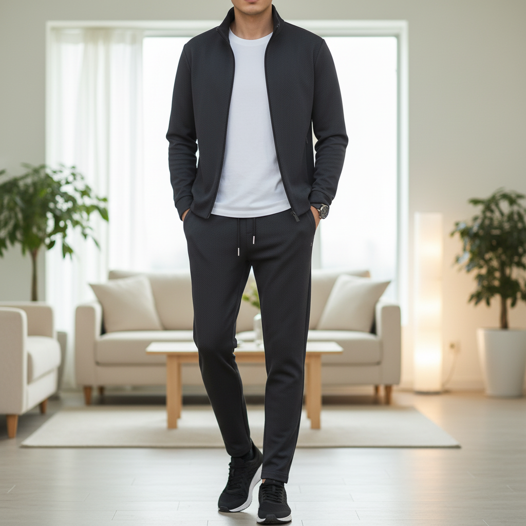 Men's Lycra Stretch Tracksuit Set
