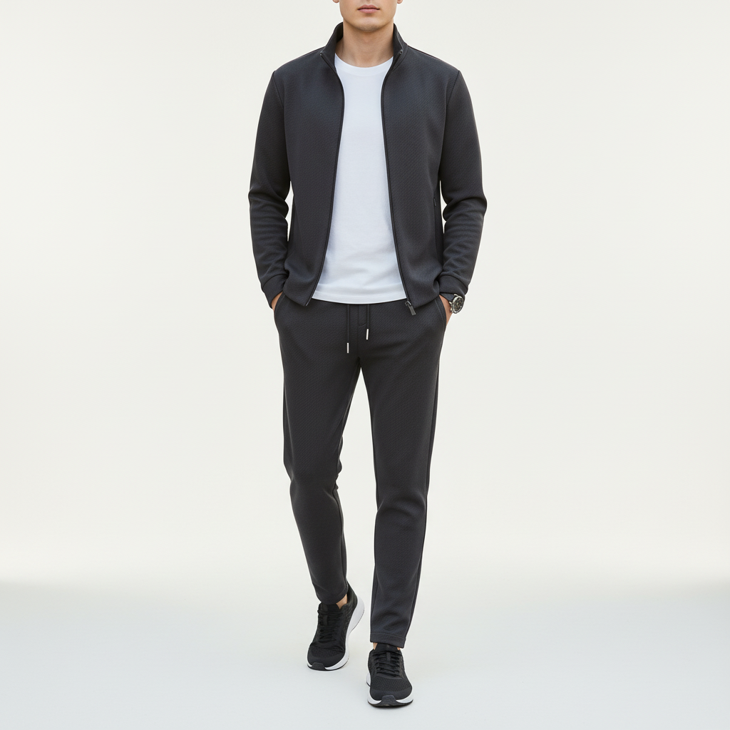 Men's Lycra Stretch Tracksuit Set