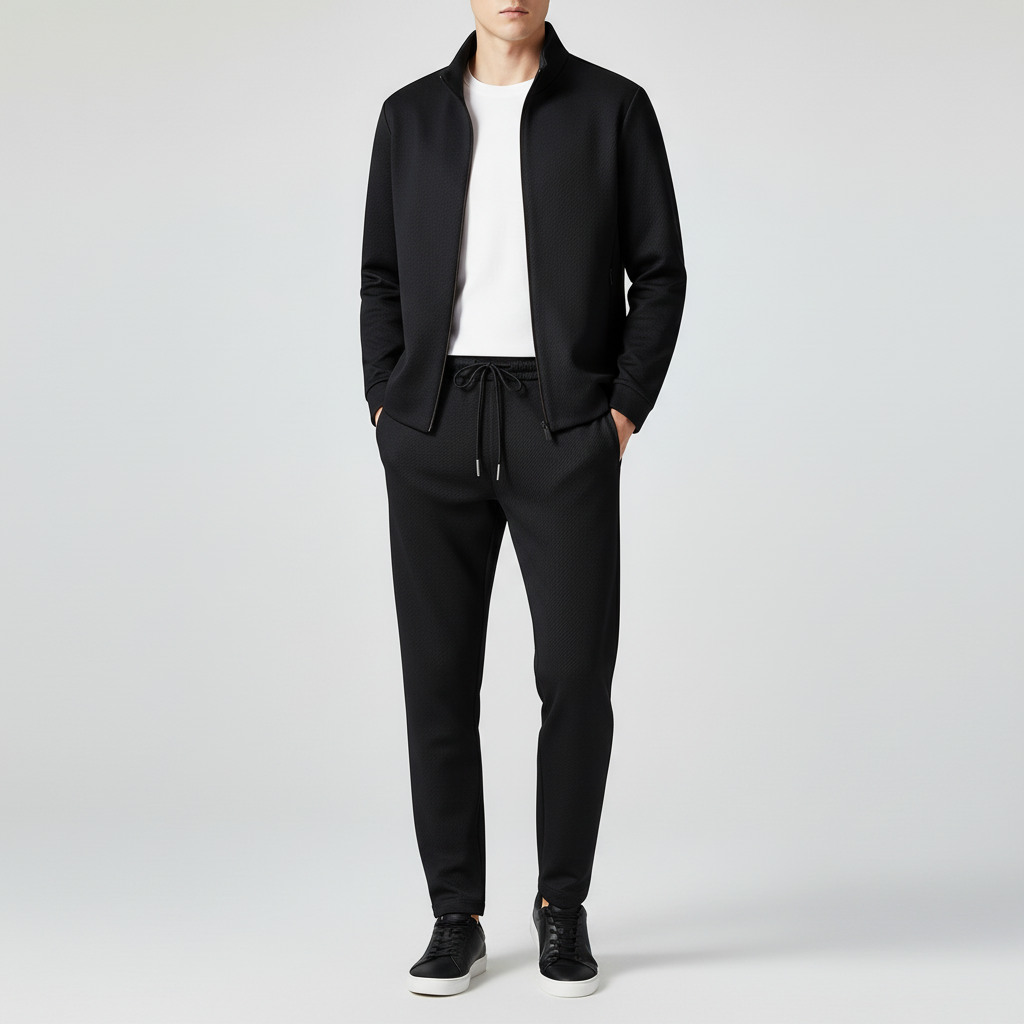 Men's Lycra Stretch Tracksuit Set