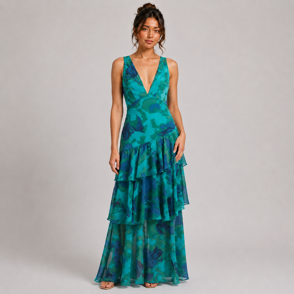 Women’s Floral Tiered Maxi Dress