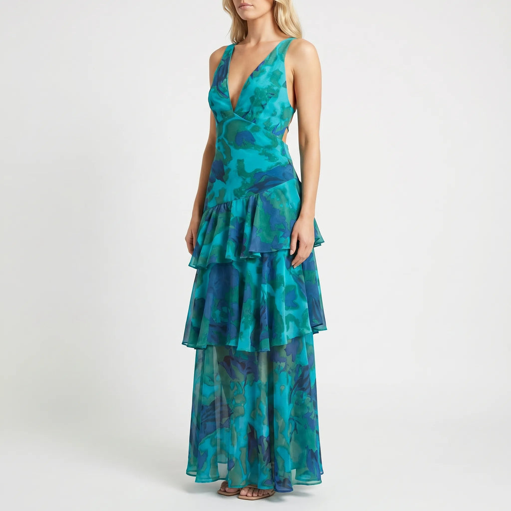 Women’s Floral Tiered Maxi Dress