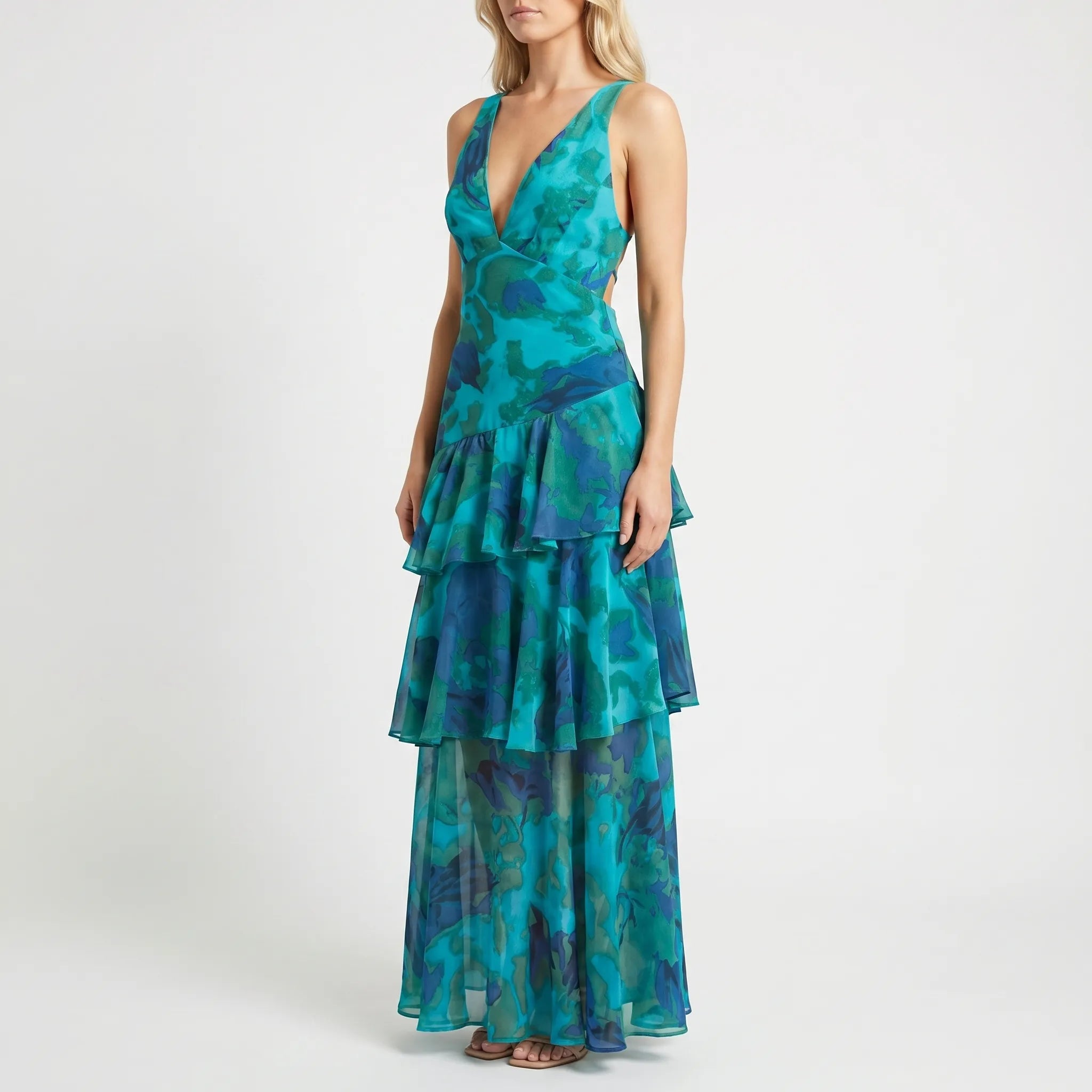 Women’s Floral Tiered Maxi Dress