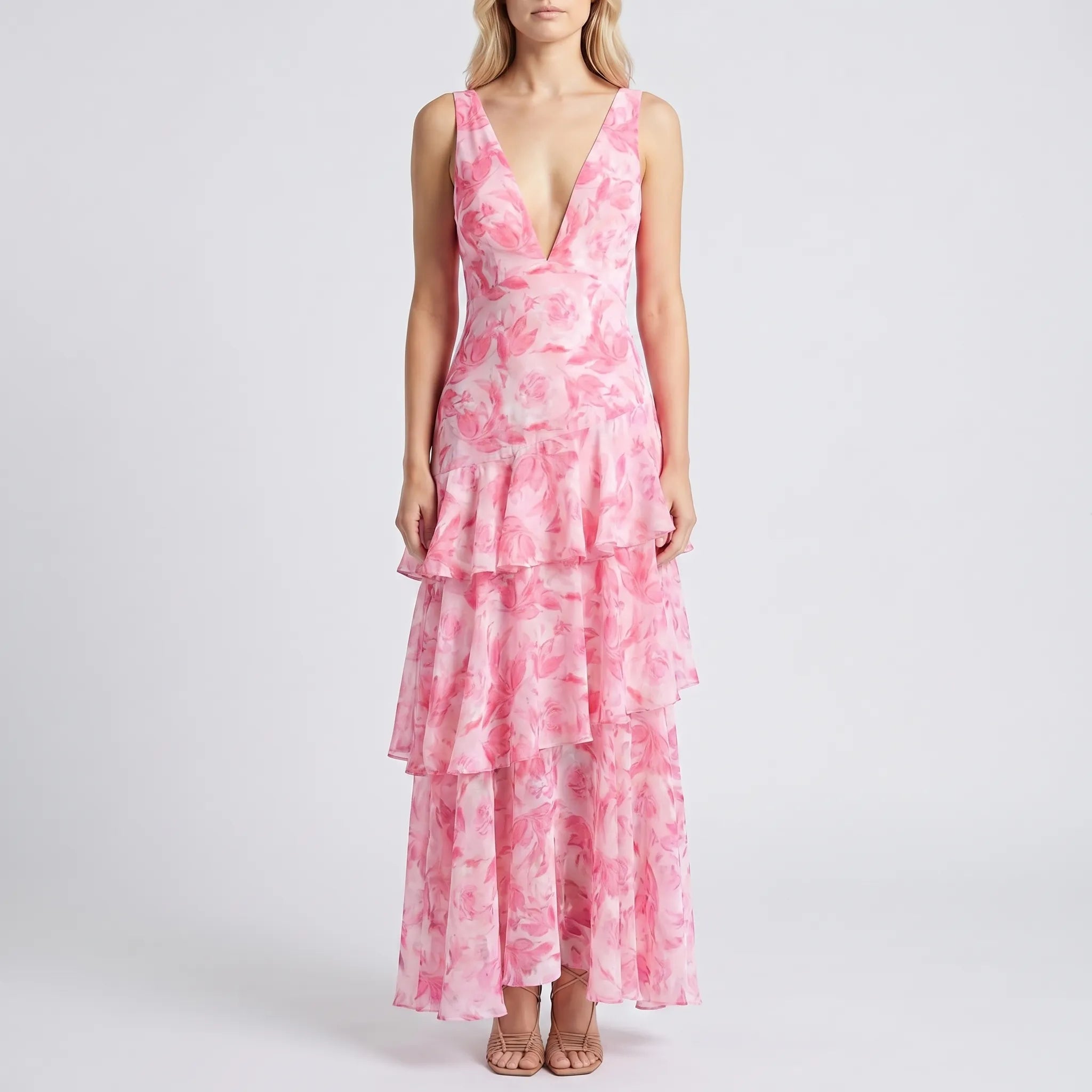 Women’s Floral Tiered Maxi Dress