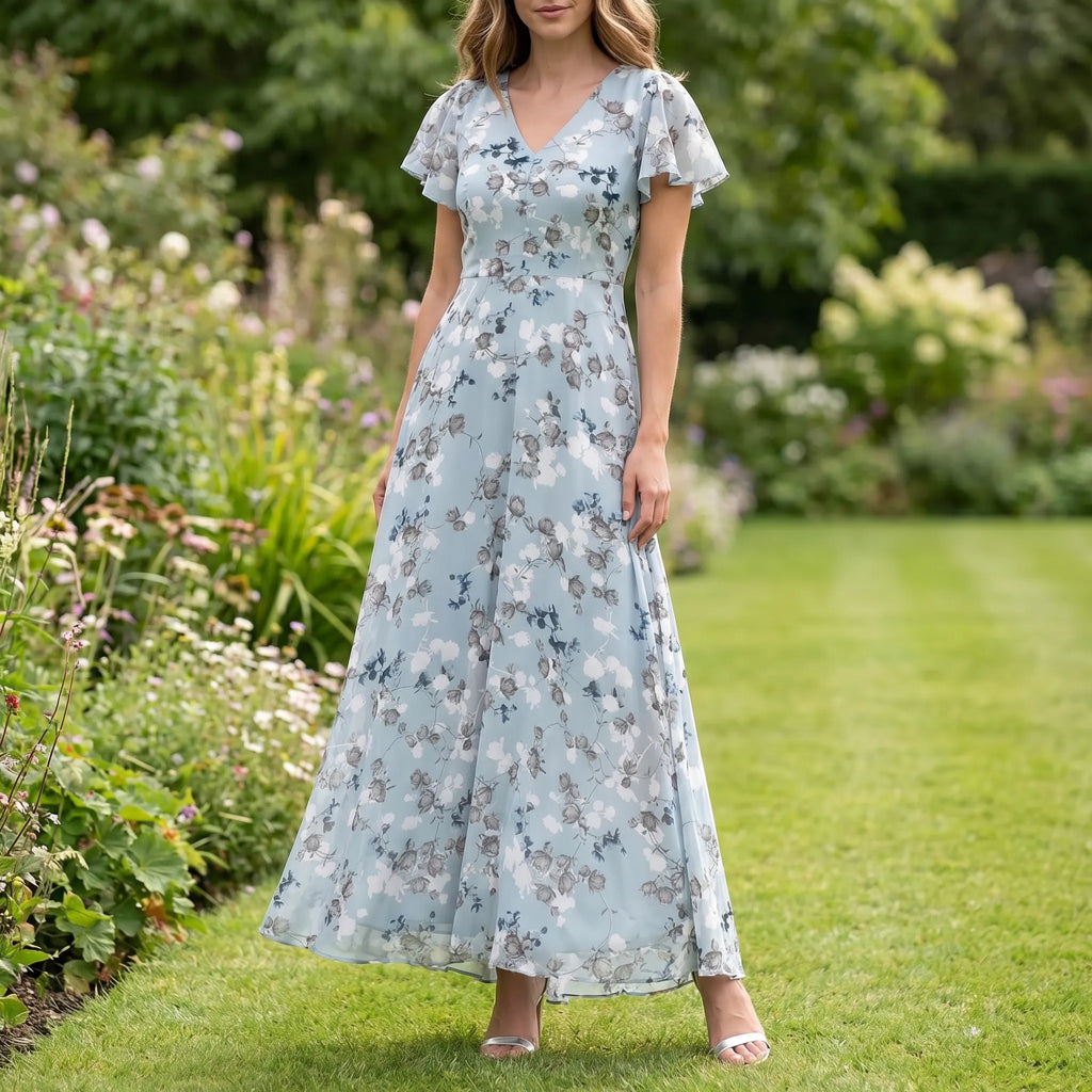 Women’s Floral Wrap Maxi Dress