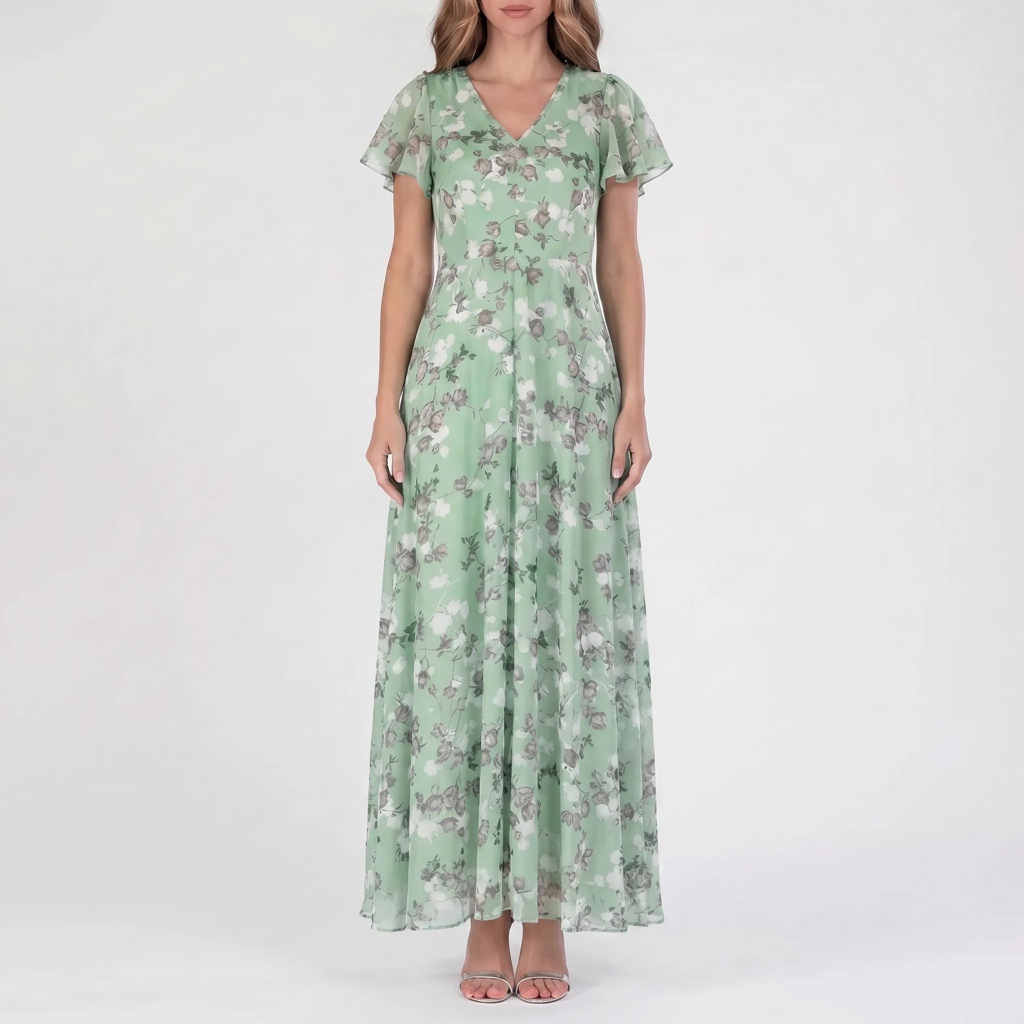 Women’s Floral Wrap Maxi Dress