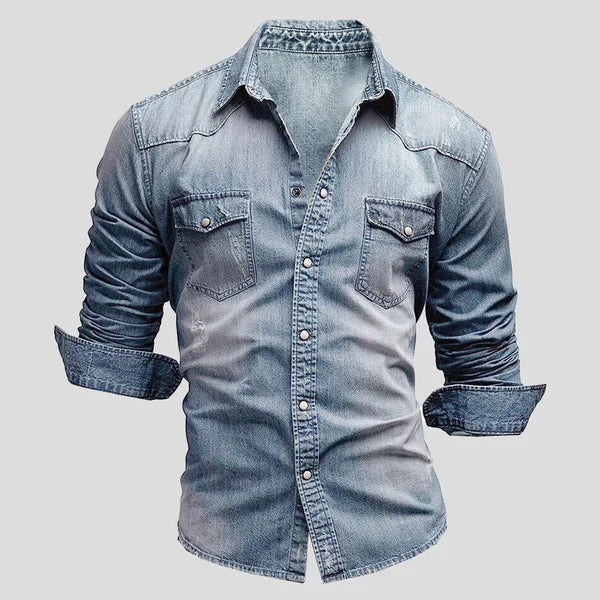 Men's Slim Fit Denim Shirt