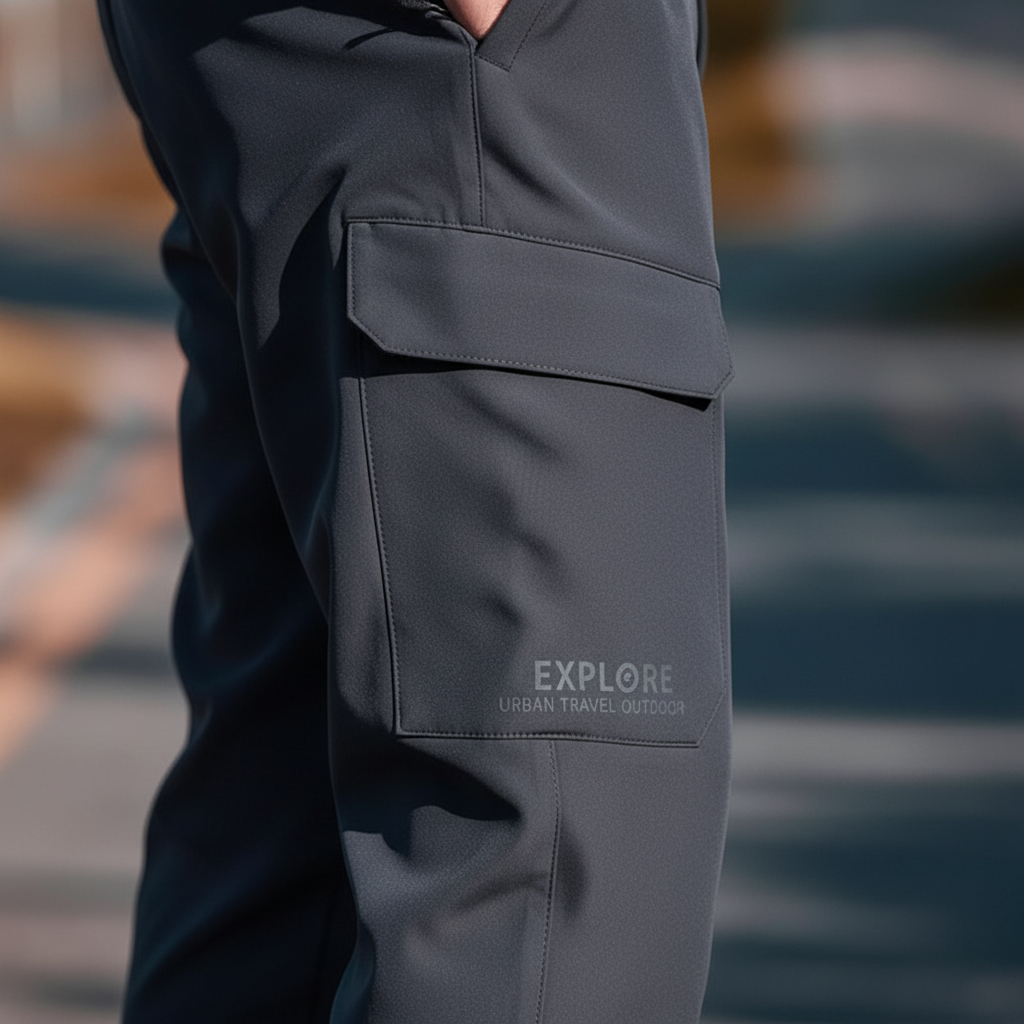 Men's Waterproof Fleece-Lined Cargo Trousers
