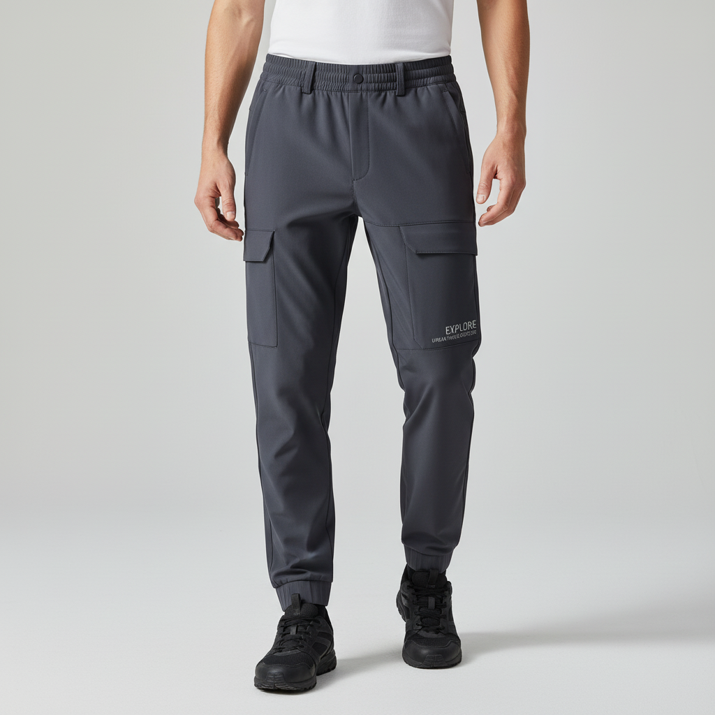 Men's Waterproof Fleece-Lined Cargo Trousers