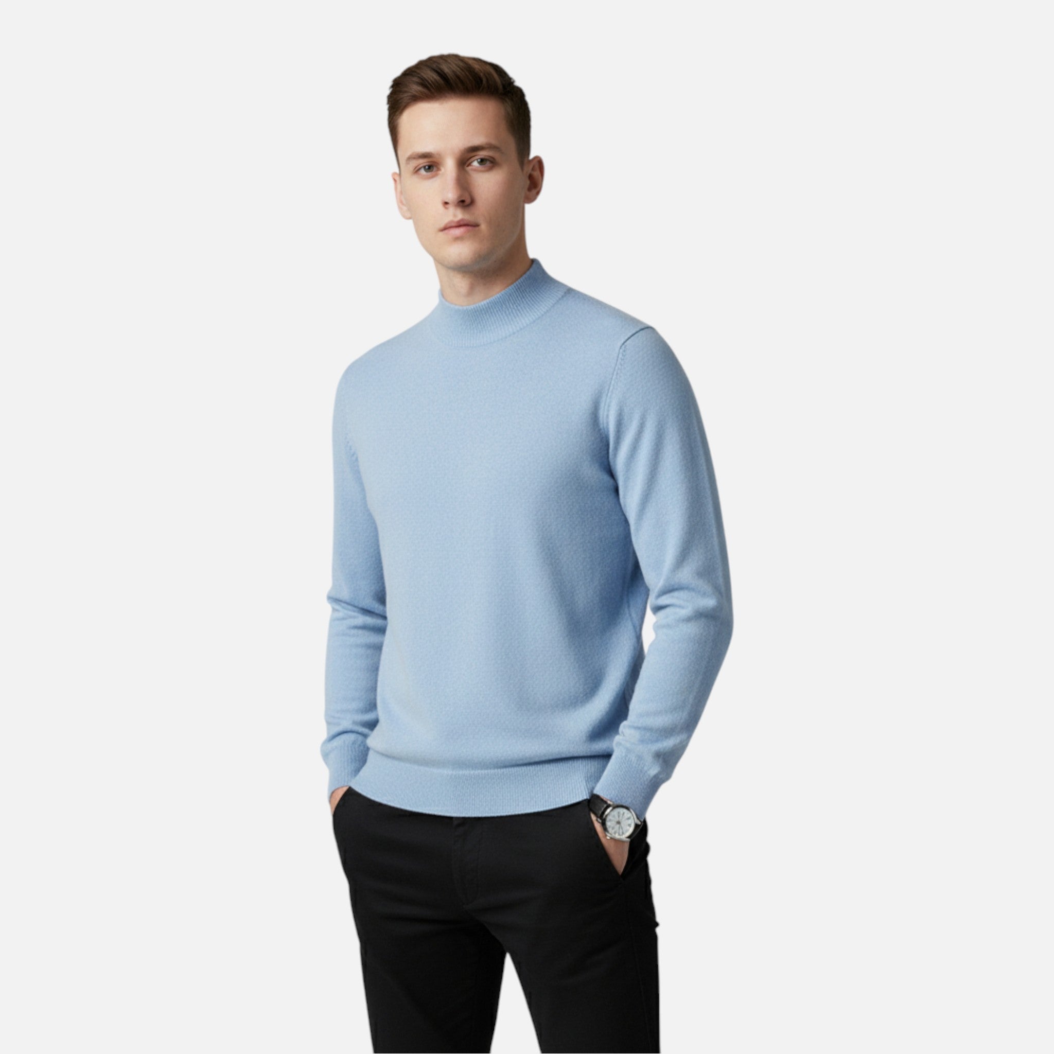 Men's Wool Half-Turtleneck Sweater