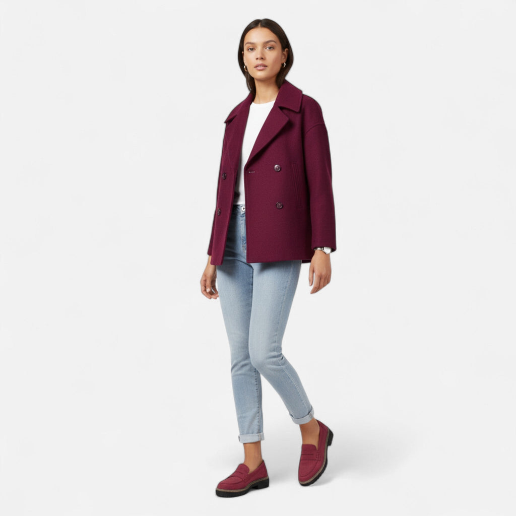 Women's Double-Breasted Cropped Blazer