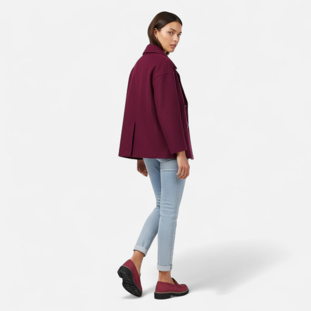 Women's Double-Breasted Cropped Blazer