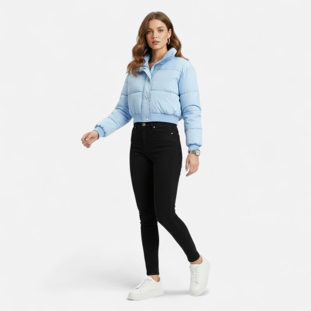 Women's Loose-Fit Polyester Jacket - Blue