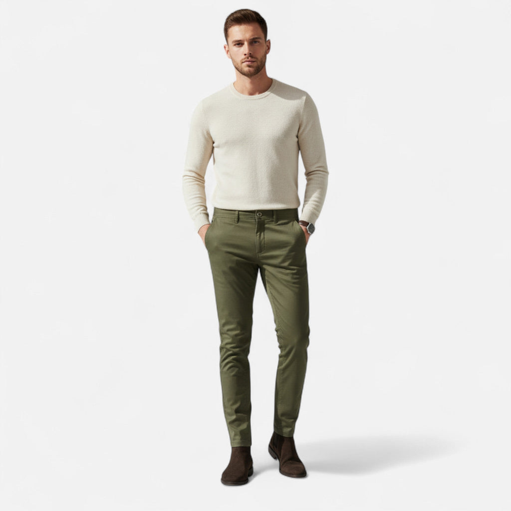 Men's Smart Casual Cotton Blend Chinos